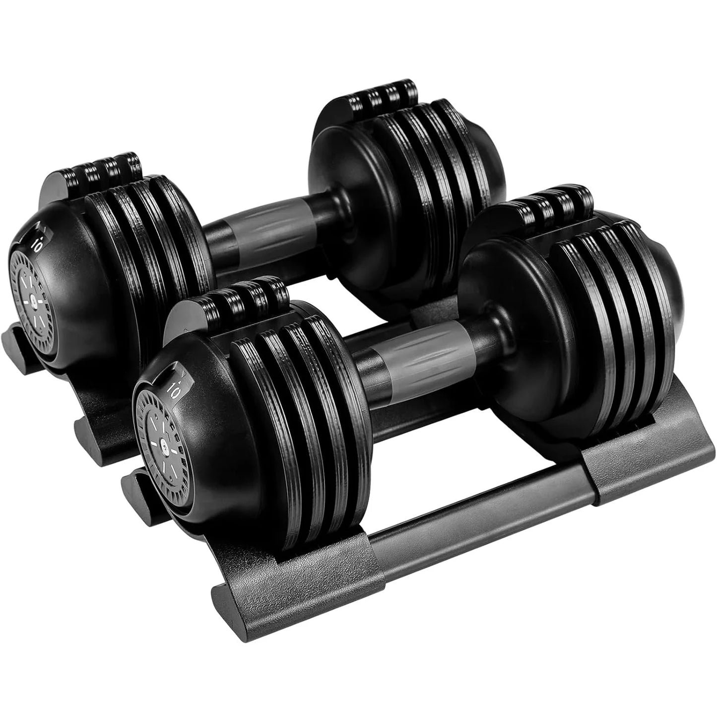 Adjustable Dumbbells 10/20/24 kg with 5 Weight Levels, Dumbbells Set with Weight Plates, Adjustable Dumbbells, Variable Weights