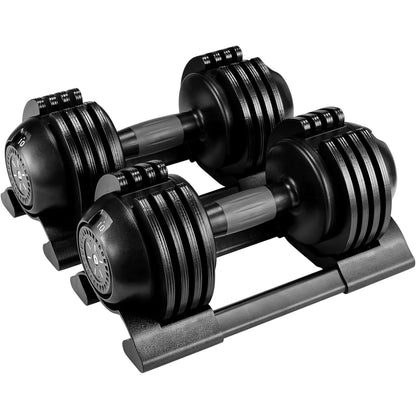 Adjustable Dumbbells 10/20/24 kg with 5 Weight Levels, Dumbbells Set with Weight Plates, Adjustable Dumbbells, Variable Weights