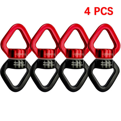 35KN Swing Swivel Aluminum Alloy Rotating Ring Aerial Yoga Hammock Rotating Connector Outdoor Rock Climbing Bearing Swivel