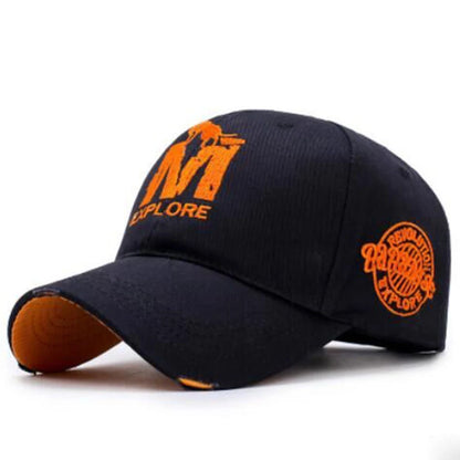 Unisex EXPLORE M Wolf Embroidery Baseball Caps Spring Autumn Outdoor Adjustable Casual Hats Sunscreen Hat Sports Cap