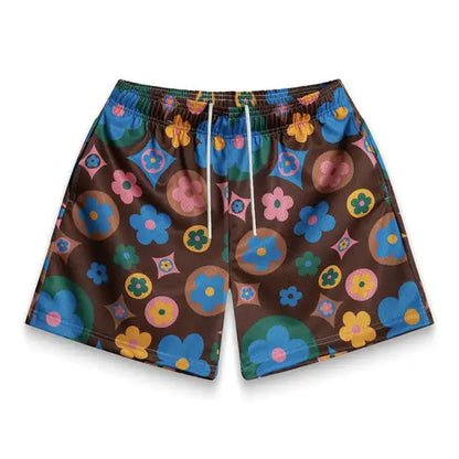 Hot-selling Fashionable Flower Pattern Men Casual Hip-hop Beach Shorts Breathable Fashion Trend Design Quick-drying Shorts