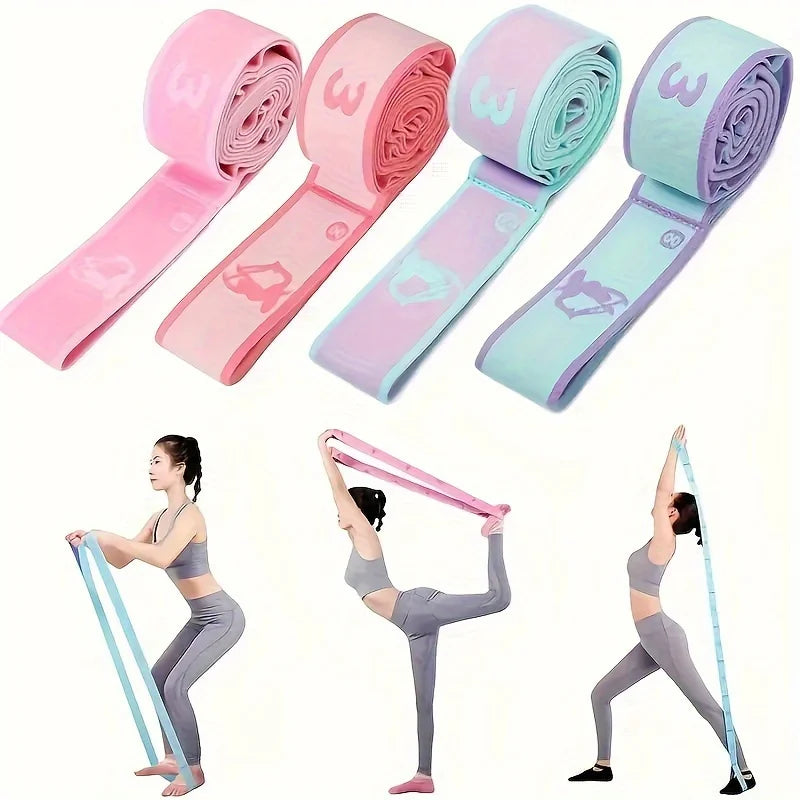 Yoga & Pilates Training Bands for Full-Body Workouts - Extra Thick Portable & Non-Slip Design for Home Gym Dance Studio & Travel