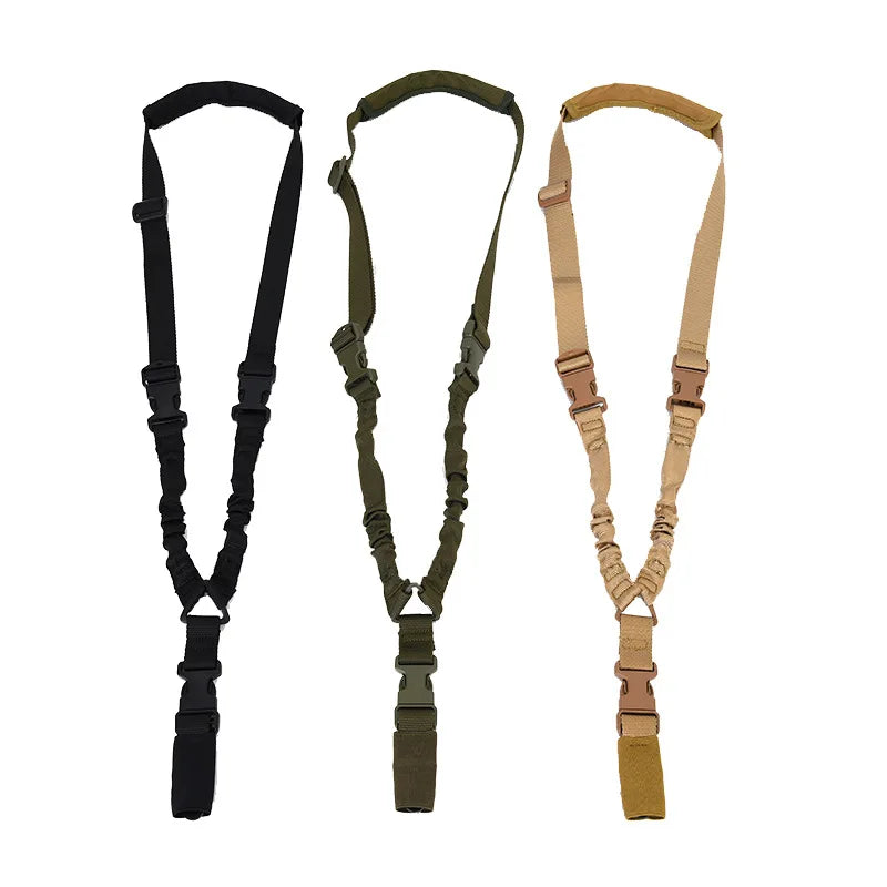 Tactical Single Point Gun Sling Shoulder Strap Rifle Shot Gun Belt with Metal Buckle Hunting Tactical Gear Accessories