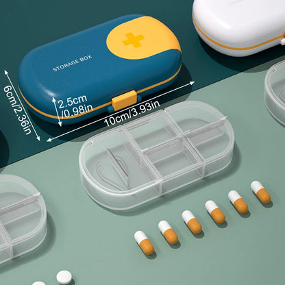 1PCS Portable Medicine Cutter 2-in-1 Pill Splitter & Case with Plastic Blade for Small or Large Pills, Travel Pill Crusher