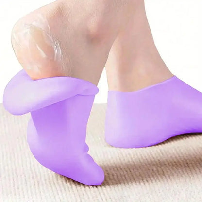 1 Pair of Silicone Socks, Suitable for Dry and Cracked Feet | Women's Foot Moisturizing Socks for Dry and Cracked Heels, Powerful Moisturizing Foot Care, Moisturizing Foot Mask