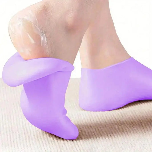 1 Pair of Silicone Socks, Suitable for Dry and Cracked Feet | Women's Foot Moisturizing Socks for Dry and Cracked Heels, Powerful Moisturizing Foot Care, Moisturizing Foot Mask