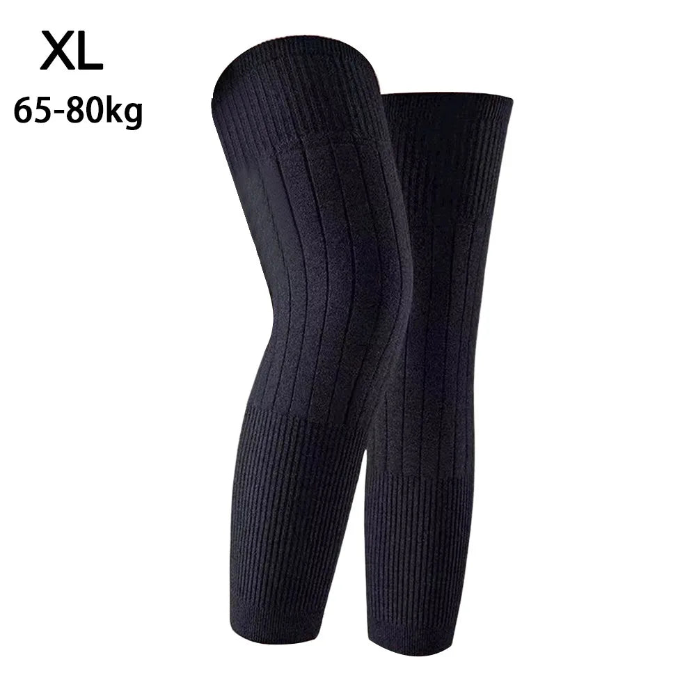 New Elastic Winter Knee Pads Plus Velvet Warm Knee Sleeve Thickened Universal Leg Sleeves Windproof Coldproof Knee Support