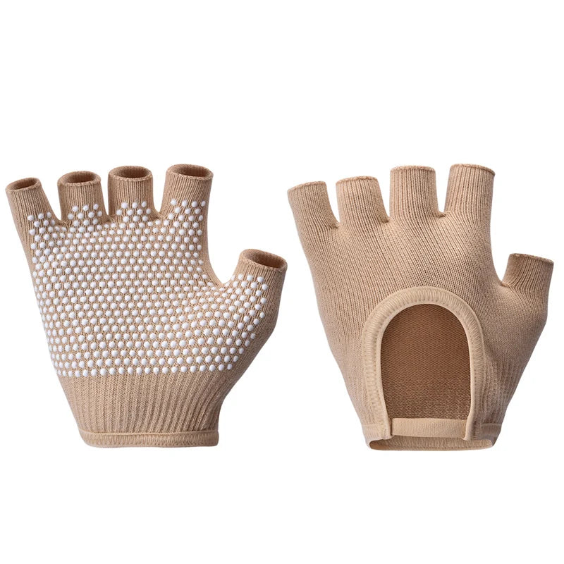 Breathable Cycling Gloves Women Fitness Gloves Gym Weightlifting Yoga Bodybuilding Training Non-slip Sports Half Finger Gloves