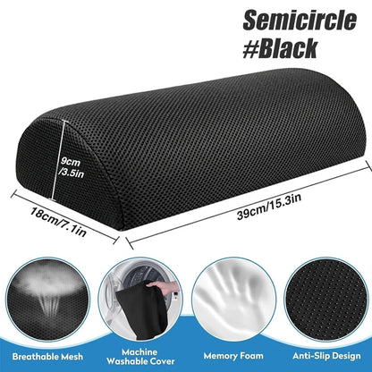 Foot Rest for Under Desk At Work, Office Desk Accessories with Memory Foam & Washable Removable Cover Foot Stool for Office, Car