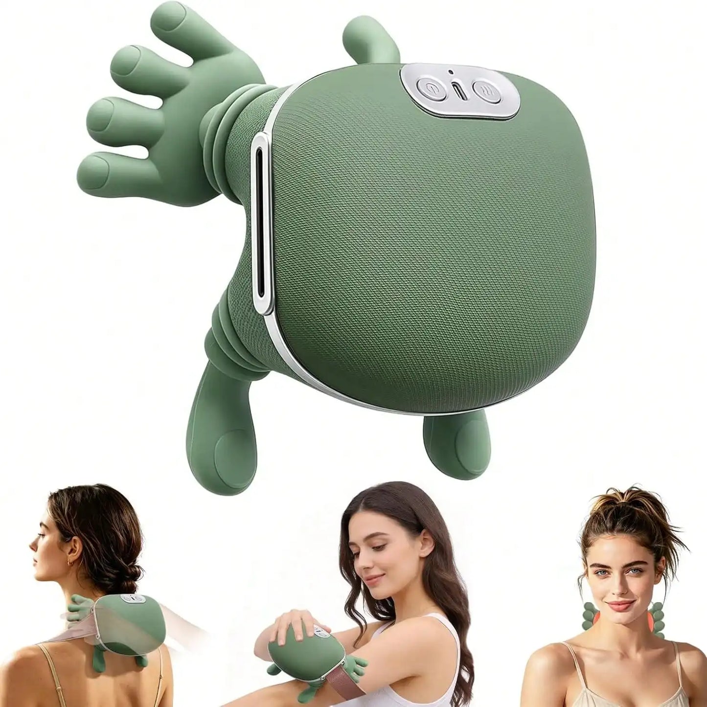 2026 Upgraded 4D Neck Massager With Heat, Portable Finger-Press Neck And Shoulder Massager, Simulates Deep Kneading Massage Like Human Hands,Relieve Muscle Tension, Suitable For The Whole Body