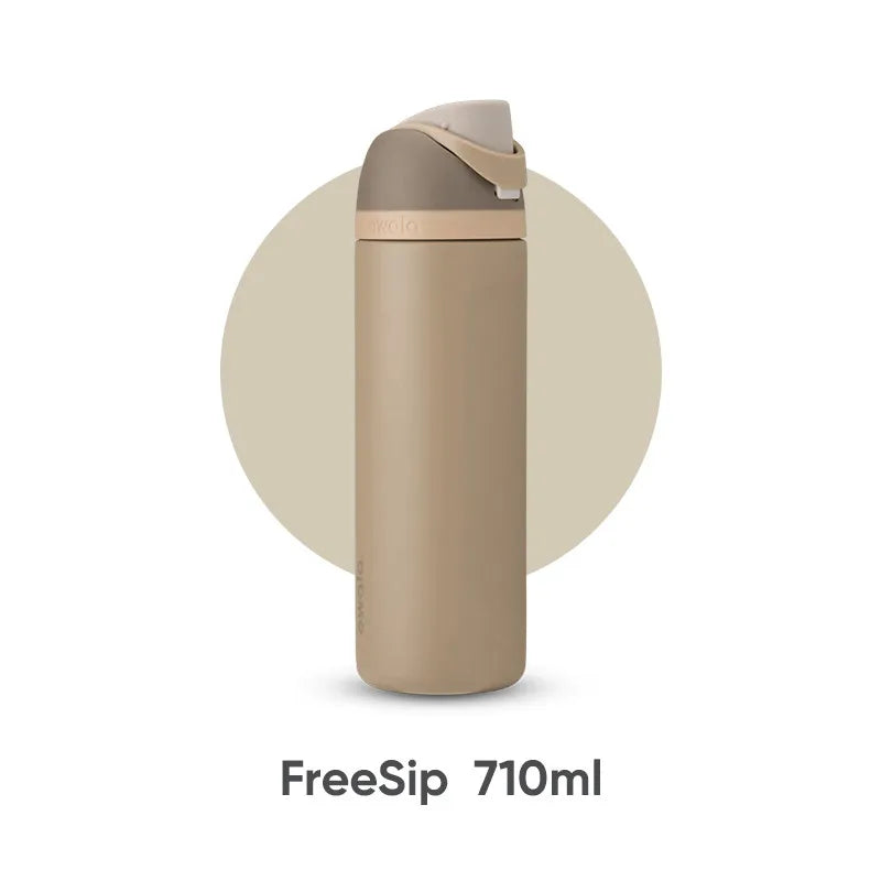 FreeSip 24oz Insulated Stainless Steel Water Bottle with Straw , BPA-Free Sports Water Bottle, Great for Travel, 710ml