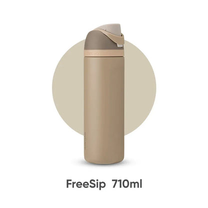 FreeSip 24oz Insulated Stainless Steel Water Bottle with Straw , BPA-Free Sports Water Bottle, Great for Travel, 710ml