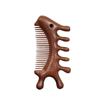 Wooden massage comb, scalp massage tools, relaxing seven-tooth whale comb, body massage equipment