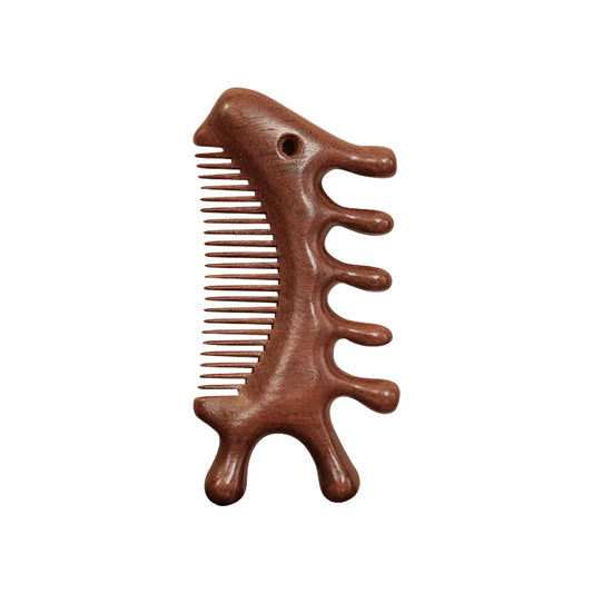 Wooden massage comb, scalp massage tools, relaxing seven-tooth whale comb, body massage equipment