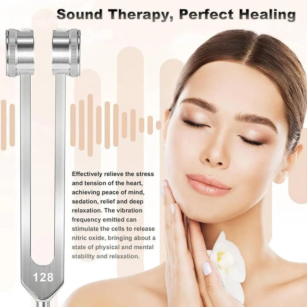 128 Hz Tuning Fork For Healing, Alloy Healing Chakra 528 Hz Sensory Tuning Fork Sound Therapy Yoga And Meditation Accessories