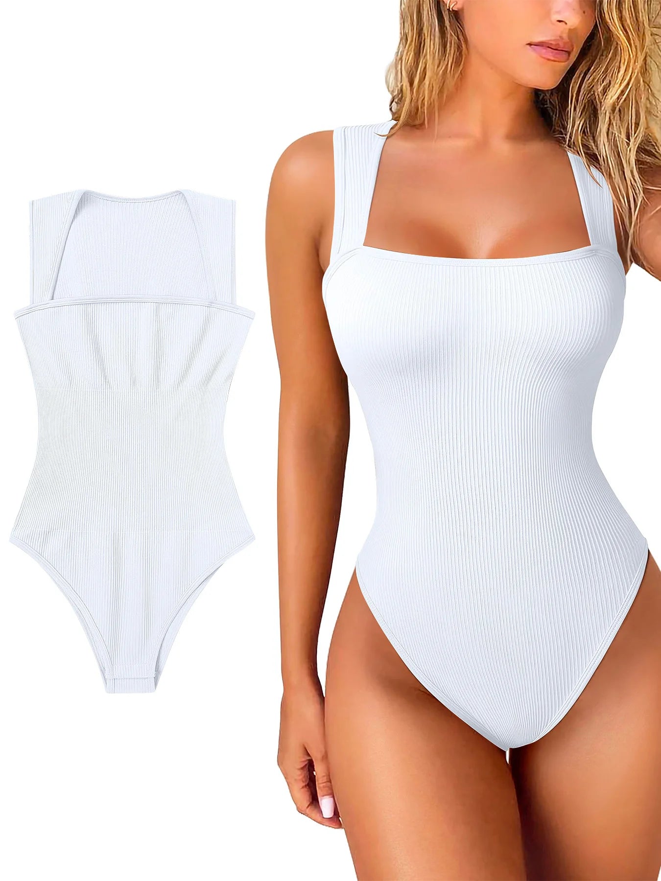 Women's Fashion Shapers Jumpsuit Seamless Sexy Briefs Tights Wide Shoulder Strap Comfortable Easy to Wear with Bra Shaping Under