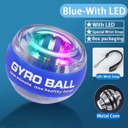 Power Wrist  Hand Ball Trainer Ball Wrist Strengthener Gyro Self-Starting Forearm Trainer Gyro Ball for Strengthening Muscles