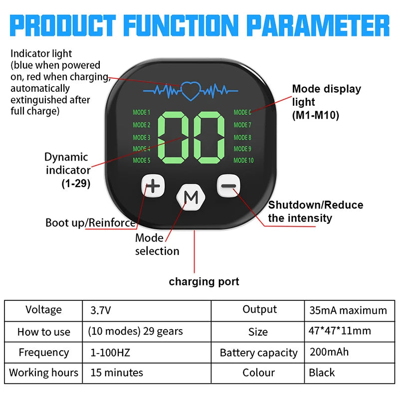 Abdominal Muscle Toner EMS Muscle Stimulator Electric Toning Belt Waist Trainer USB Recharge Body Weight Loss Fitness Massager