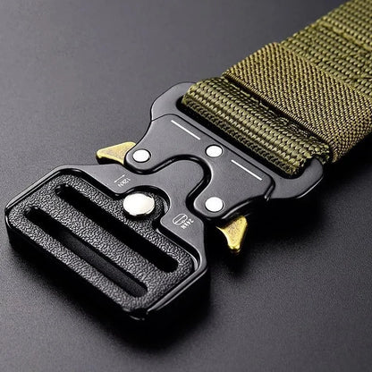 Tactical Quick Release Belt for Men Military Style Nylon Waistband Durable Breathable Adjustable Heavy Duty Work Hiking Outdoor