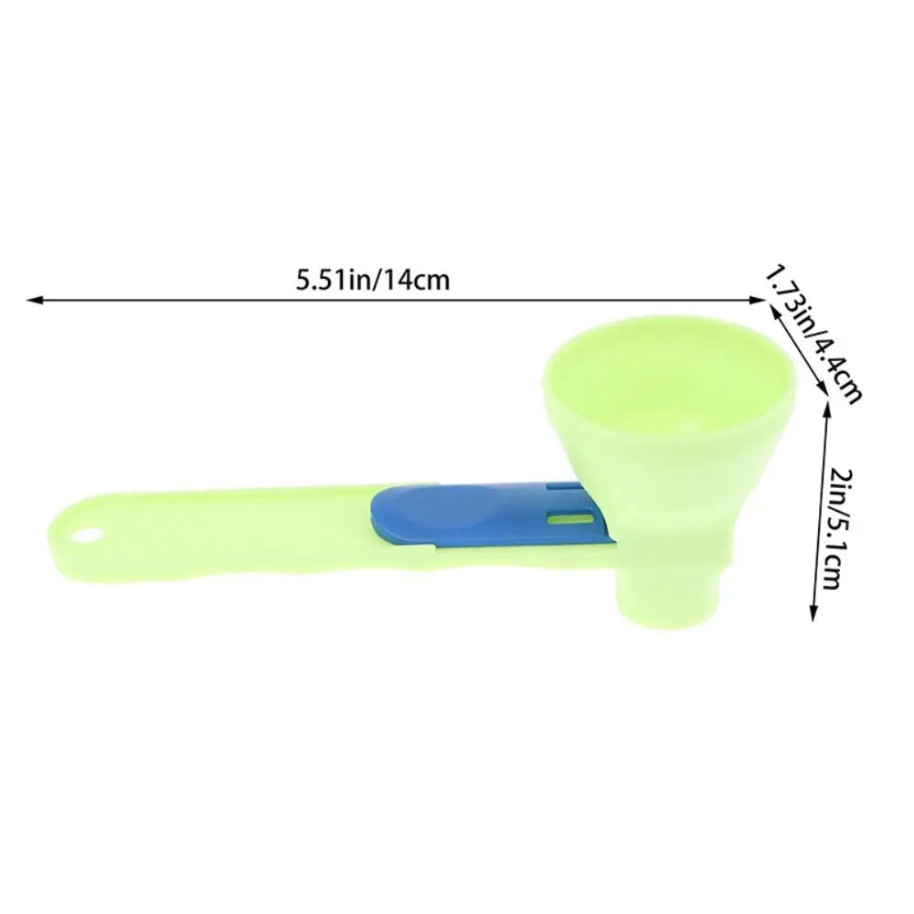 Flling Coffee Scoop Funnel Plastic Reusable Sliding Scoop Funnel 2 in 1 Sliding Design Protein Powder Scoop Kitchen Accessories