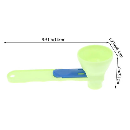 Flling Coffee Scoop Funnel Plastic Reusable Sliding Scoop Funnel 2 in 1 Sliding Design Protein Powder Scoop Kitchen Accessories