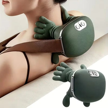 4D Bionic Finger Neck and Shoulder Massager, Trapezius Muscle Kneading Device, Brushless Motor Neck and Shoulder Leg Massager