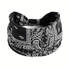 Boho Headbands for Women Knotted Wide Headwrap Turban Yoga Workout Head Bands Stretch Hiarbands Cotton Bandana Hair Accessories