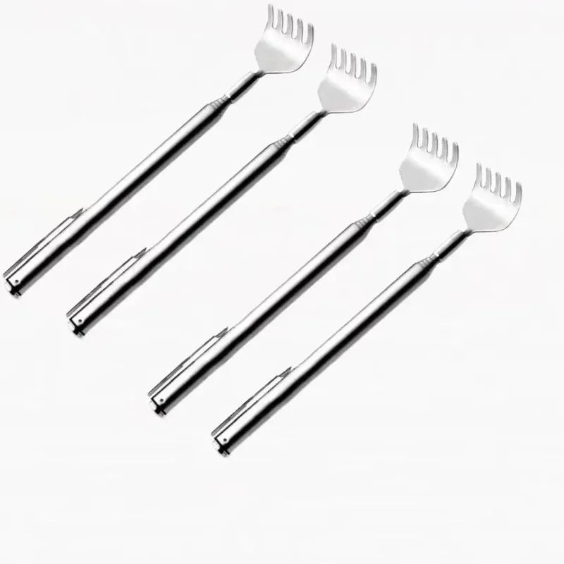 Silvery Portable Telescopic Back Scratcher Extendable Stainless Steel for Men & Women Gift for Mothers And Fathers