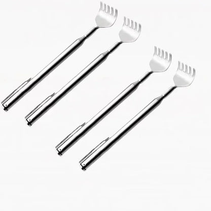 Silvery Portable Telescopic Back Scratcher Extendable Stainless Steel for Men & Women Gift for Mothers And Fathers