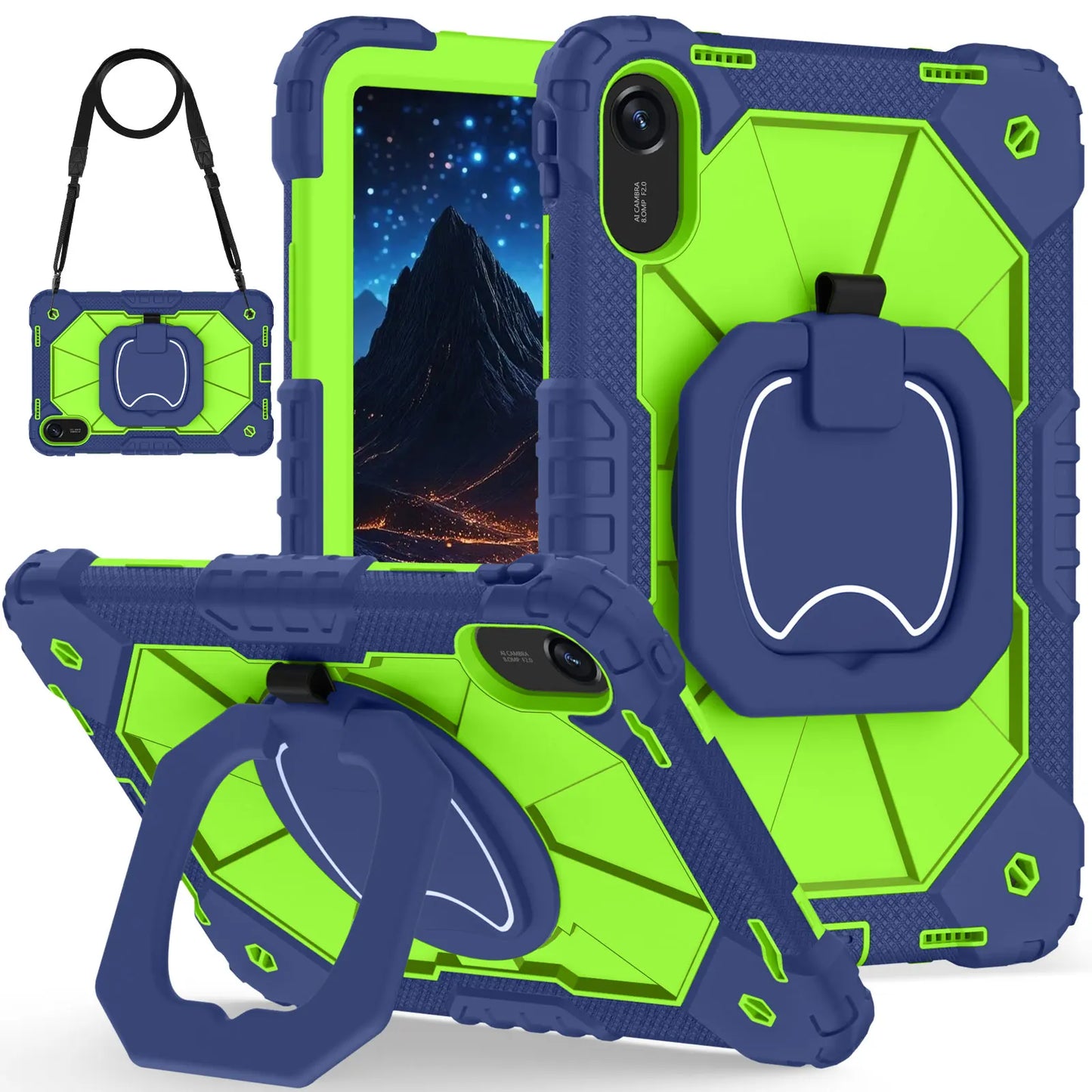 Heavy Duty Case for Xiaomi Redmi Pad 2 11 inch 2025 Shockproof Rotating Stand Cover for Redmi Pad 2 11" with Shoulder Strap