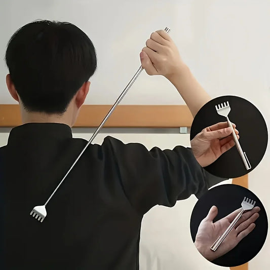 2pcs Extendable Back Scratcher for Men Portable Telescopic Metal Back Scratchers Back Hand Massager for Birthday Christmas Gifts