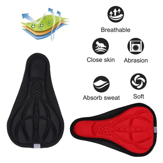 1PC Bicycle Saddle Cover 3D Soft Thickened Sponge Pad for MTB Breathable Outdoor Cycling Seat Cushion Bike Accessories