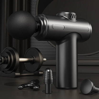 Vibration Percussion Fascia Gun, Deep Muscle Relaxation Massage Device, Portable Fascia Gun, Four Replaceable Massage Heads
