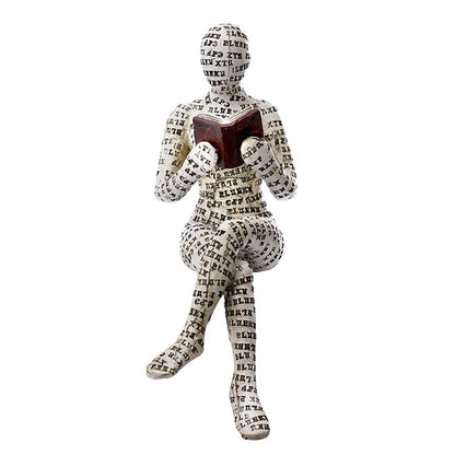 The Reading woman Abstract Statues Sculptures Yoga Figurine Nordic Living Room Home Decor Decoration Maison Desk Ornaments