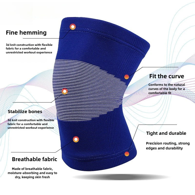 Wholesale Four-Way Stretch Double-Layer Thick Breathable Knitted Nylon Knee Pads, Running Knee Pads That Don’t Slip Easily
