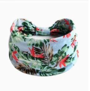 Boho Headbands for Women Knotted Wide Headwrap Turban Yoga Workout Head Bands Stretch Hiarbands Cotton Bandana Hair Accessories