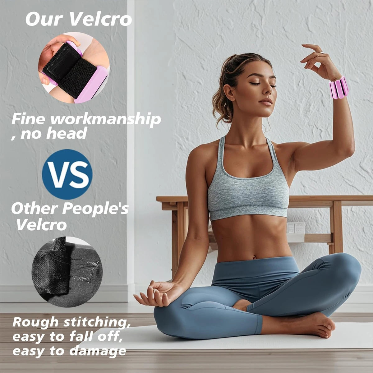 1lb Adjustable Wrist Ankle Weights Invisible Silicone Weighted Bracelets for Men Women Yoga Pilates Gym Walking FitnessEquipment