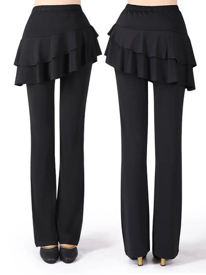 Qui Dry Dance Pants Women's High Waist Long Trousers Skirt Sports Fitn Square Dance orm Breathable Comfortable Fabric