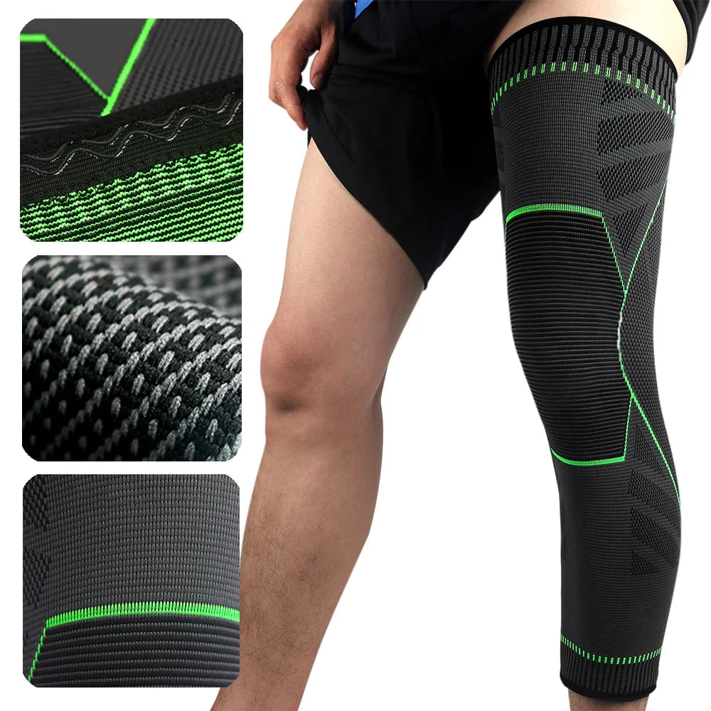 1Pair Sport Knee Support Brace Compression Long Full Legs Sleeve Arthritis Running Gym Arthritis Relief Fashion Sport Knee Pads