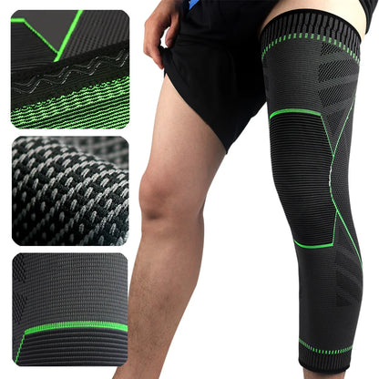 1Pair Sport Knee Support Brace Compression Long Full Legs Sleeve Arthritis Running Gym Arthritis Relief Fashion Sport Knee Pads