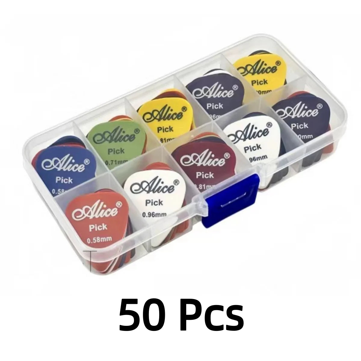 Alice 12/24/50/100 Pcs Mixed ABS Guitar Picks, Multicolor Premium Plastic Plectrum for Electric Guitar/Bass/Ukulele Accessories