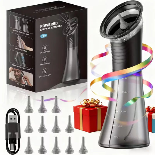 Rechargeable Ear Cleaner for Removing Earwax Integrated Dry and Dirty Storage Replaceable NozzleVisual Sewage Recovery Window