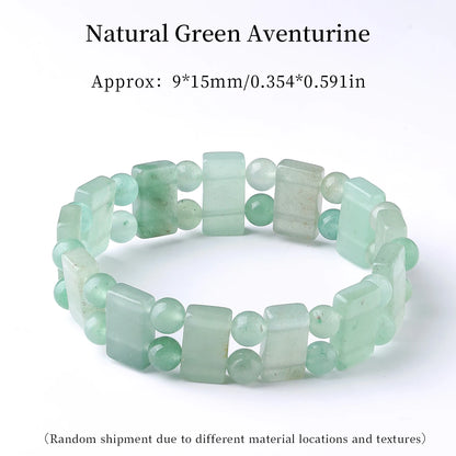 JD 10x14mm Natural Multilcolor Amethyst Crystal Stone Square Beads Bangle Charms Yoga Men Women Meditation Amulet Wrist Bracelet