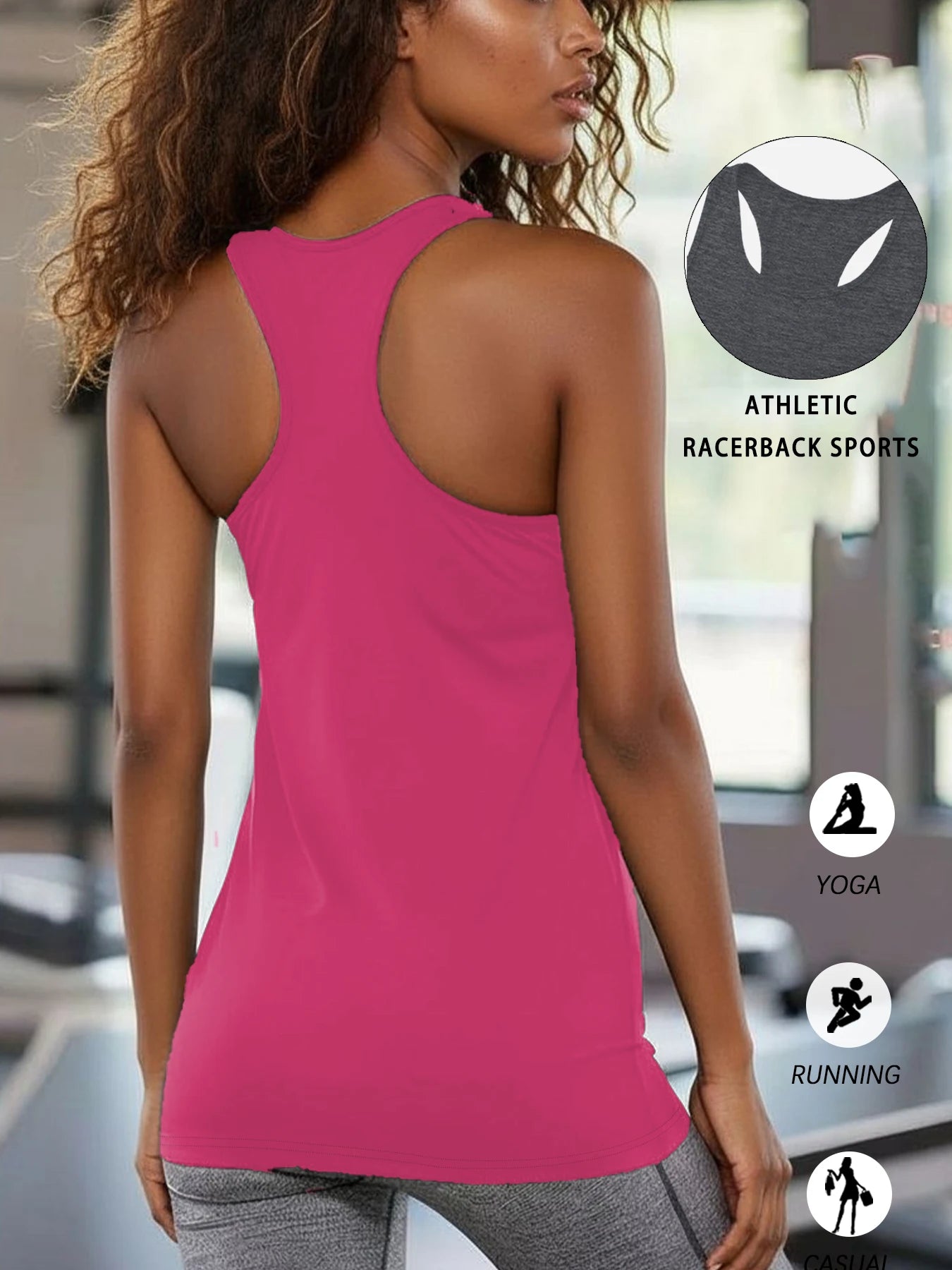 Super Soft Workout Tank Tops for Women, Moisture-Wicking Athletic Racerback Sports Tank Tops for Running Tennis Yoga
