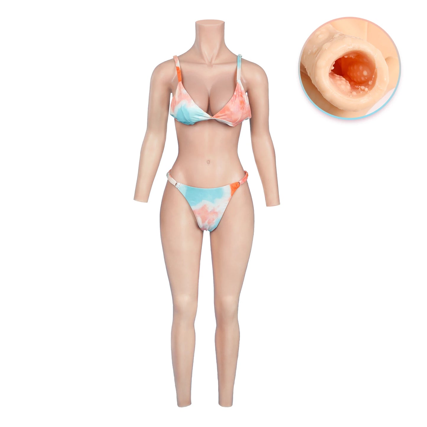 KUMIHO C Cup Silicone Bodysuit Crossdresser Breast Form Transgender Cosplay Artificial Vagina for Men Full Silicon Bodysuit