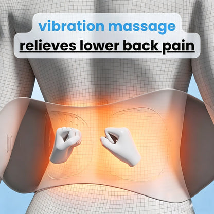 Heating Vibration Massage Pillow Electric Lumbar Support Pad Bed Sleeping Waist Protection Cushion Lying Flat Waist Pain Relief