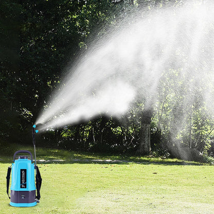 5L Electric Backpack Sprayer with 5 Mist Nozzle Garden Sprayer with Adjustable Shoulder Strap Water Sprayer for Yard Lawn Garden