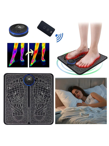 EMS Foot Massager Rechargeable Massage Pad Foot Relaxation Pad Electric Foot Massage Tools Promote Blood Circulation