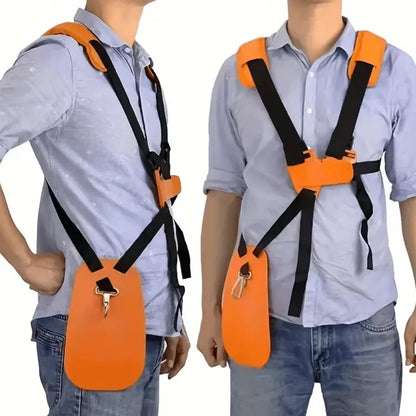 Double Shoulder Strap Lawn Mower Harness Strap Comfort Labor Saving Strimmer Padded Belt for Brush Cutter Trimmer Garden Pruner
