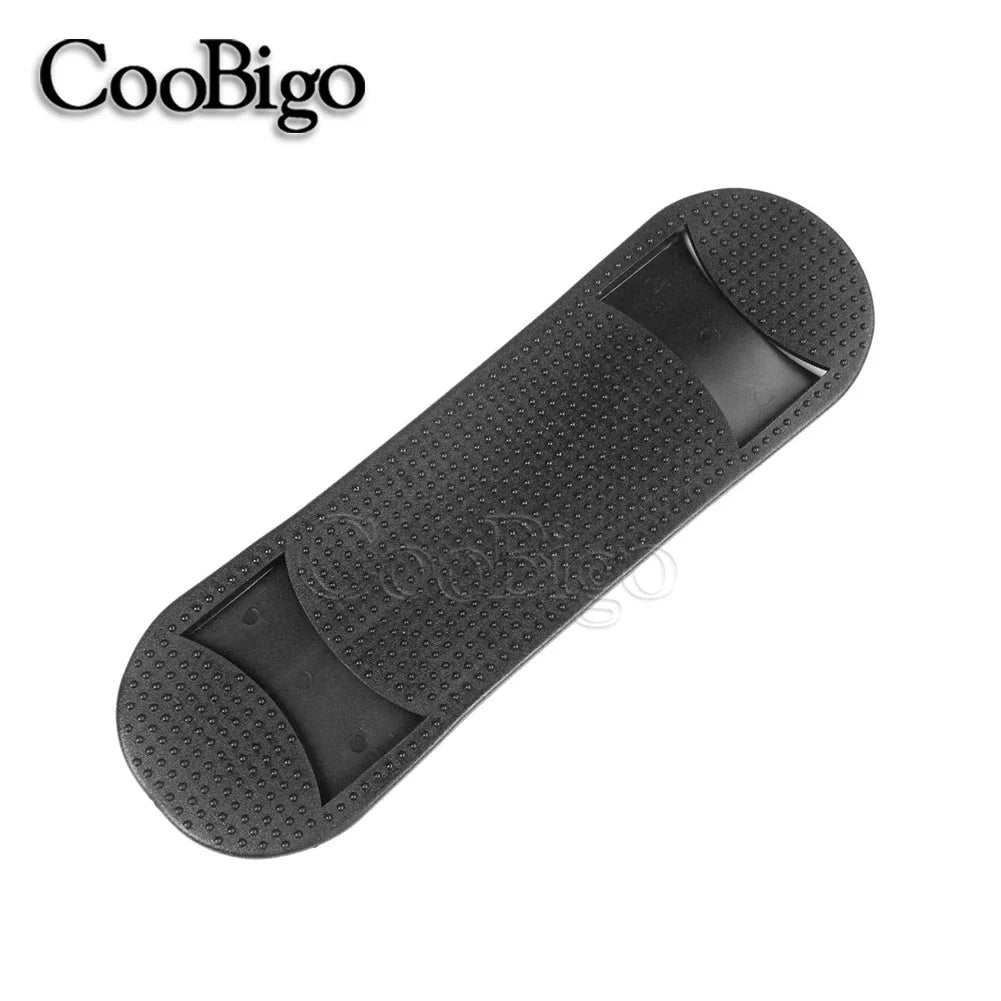 2pcs/Pack Shoulder Strap Pad Rubber Cushion Pads for Laptop Bag Backpack Straps Plastic Black Round Rim Nonslip